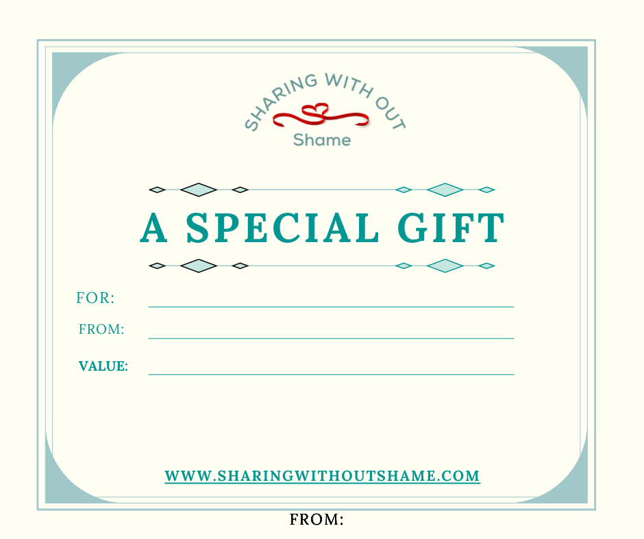 Sharing With Out Shame Gift Card